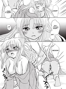 Busty catgirl gives a lusty boobjob and gets a cum facial - sex comics
