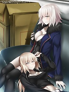 Fate Degenerate Order 2 - Servants Saber and Jeanne get a hot creampie in their petite pussy