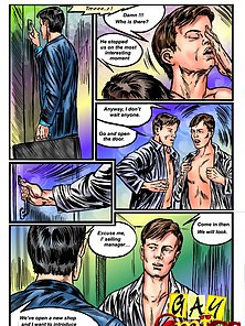 Gay guys have a threesome asshole fuck - gay comics
