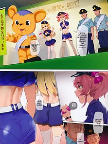 Shingou Mushi - Hentai police officers gangbang petite teen idol sisters