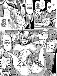 Busty elf queen is paralyzed and then gives busty boobjob - dirty comics