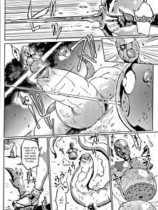 Busty elf queen is paralyzed and then gives busty boobjob - dirty comics