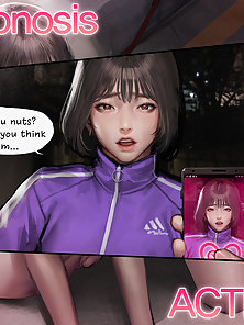 Hypno JK - Bitchy asian schoolgirl is hypnotized and fucked at school - mind control comics