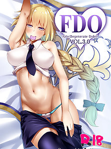 Fate Degenerate Order 3 - Jeanne d'Arc helps her master bust a nut in her panties