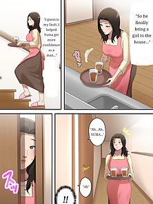 The Mother Who Monopolizes Her Son - Horny hentai mom fucks son in bathroom
