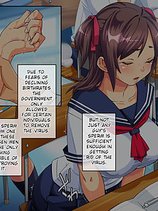 Busty cute schoolgirl gets her bald pussy slammed in the back of the classroom - sex comics