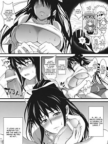 Amakusa Moyou na 1% - Busty virgin gives a hentai blowjob and boobjob