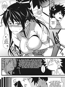 Amakusa Moyou na 1% - Busty virgin gives a hentai blowjob and boobjob