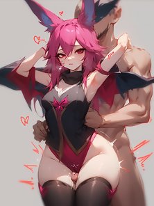 Xayah from League of Legends hentai anal toys and sex collection