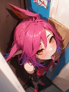 Xayah from League of Legends hentai anal toys and sex collection