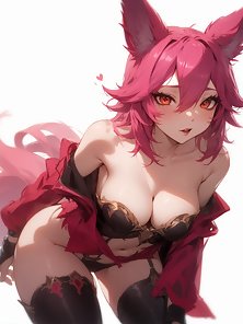 Xayah from League of Legends hentai anal toys and sex collection