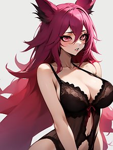 Xayah from League of Legends hentai anal toys and sex collection