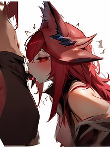 Xayah from League of Legends hentai anal toys and sex collection