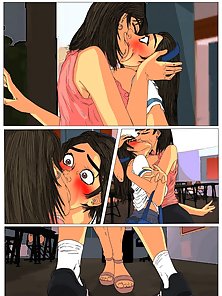 Incestral Affairs 4 - Twin lesbian sisters fuck in locker room in taboo manga