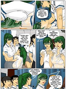Incestral Affairs 4 - Twin lesbian sisters fuck in locker room in taboo manga