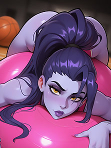 Widow Maker Overwatch bathroom blowjob, boobjob, facial +Extra