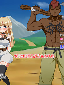 Busty blonde elf gets her virgin pussy pounded by a black warrior