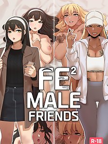 Fe²Male Friends - Busty schoolgirl and yoga pants girl in steamy threesome