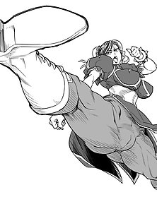 Street Fighter Chun Li fucks one of her students with the massive tits and legs - hentai comics