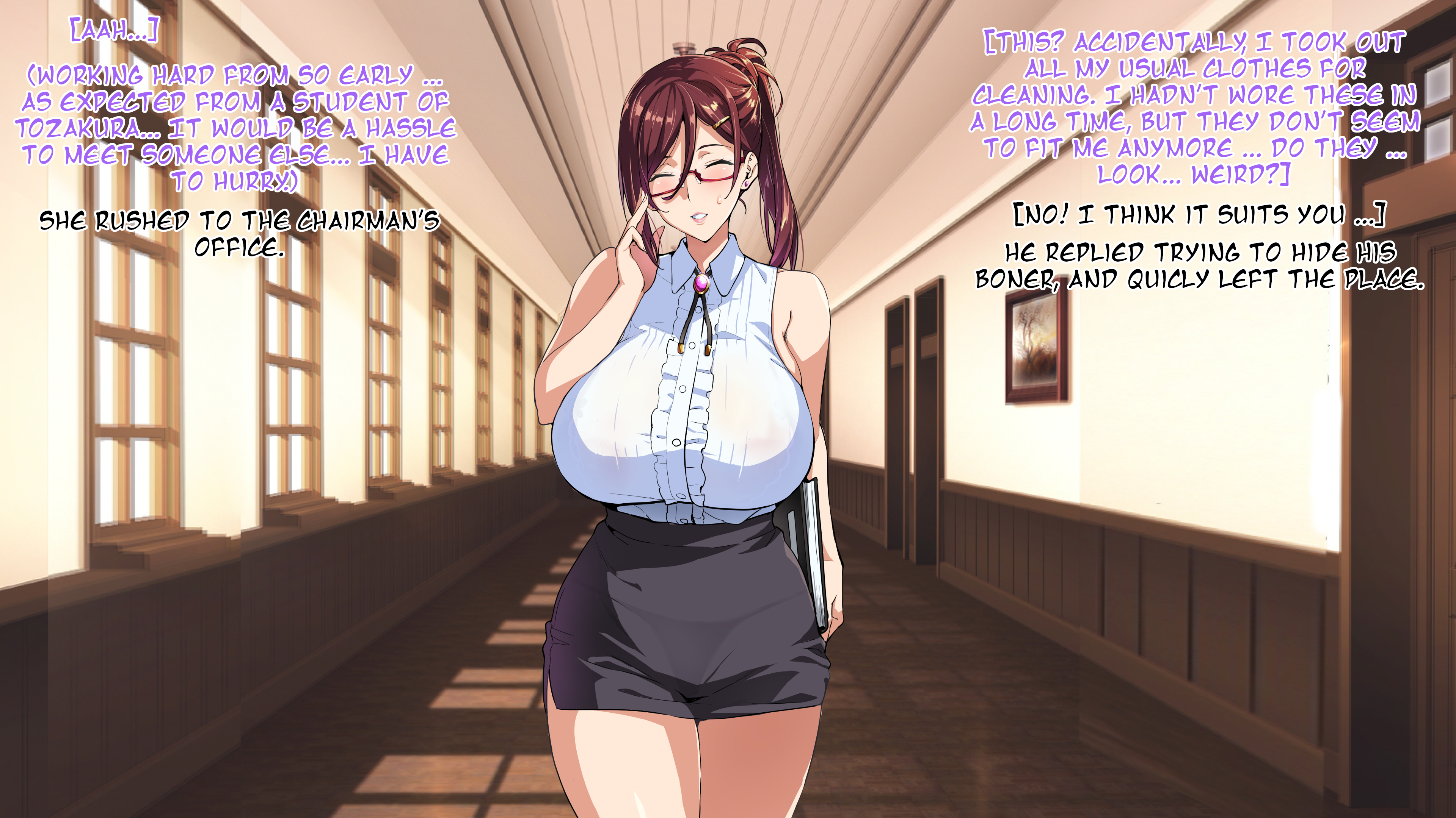 3840px x 2160px - Busty teacher is blackmailed in to dirty sex by horny old pervert - 61 Pics  | Hentai City