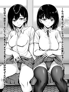 Busty athletic anime schoolgirls pose nude