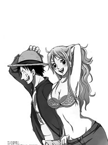 Pinwheels of Love - One Piece Luffy finally gets to fuck Nami and her big boobs - hentai manga
