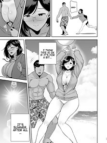 Summer Wife - Cheating housewife fucks two muscular playboys at the beach - NTR doujinshi