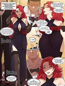 Elegant mafia boss Miss Fortune is taken to her room and is pile driver ass fucked