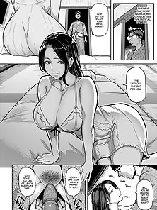 Naughty maid with huge tits gives a sleeping guy a boobjob in dirty comics