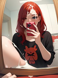 Cute athletic redhead slut has rough public gangbang with multiple cumshots