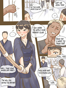 Challenge - Busty kendo girl gets tied up and fucked while boyfriend watches - NTR porn comics
