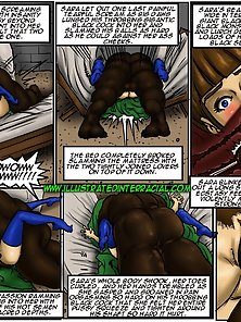 Busty white virgin is fucked by two black cops with huge black dicks