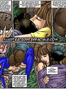 Busty white virgin is fucked by two black cops with huge black dicks