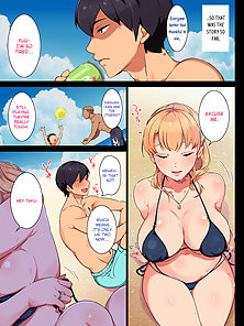 Pervy busty sister fucks her younger brother in the ocean - taboo comics