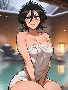 Rukia from Bleach gets fucked in her big round ass