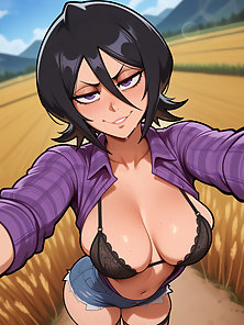 Rukia from Bleach gets fucked in her big round ass