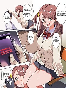Silencing a Gyaru With a Hypnosis App - Sexy hentai schoolgirl is fucked raw in bathroom