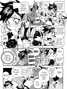 Overtime!! Overwatch Fanbook 1 - Tracer gets fucked by everyone even Widowmaker with a strapon