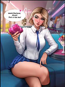 Do You Like Your Gift - Gwen Stacy anal rides Miles Morales' BBC in restaurant