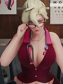 Overwatch Mercy has huge luscious tits and she is here to service you