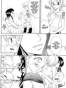 Secret Love - Nami and Robin have some hot lesbian sex in One Piece hentai comic
