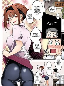 Dendenden Bu - Ass crazed hentai pervert can't contain his lust looking at curvy teen's camel toe