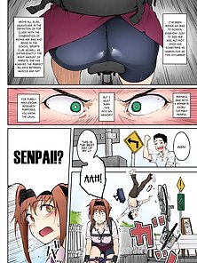 Dendenden Bu - Ass crazed hentai pervert can't contain his lust looking at curvy teen's camel toe