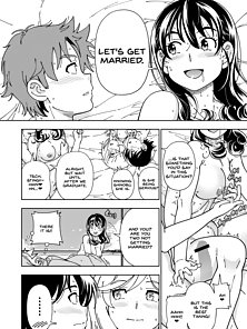 Honey Blonde: Himawari - Two couples have hentai anal sex on the beach