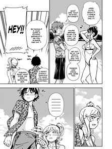 Honey Blonde: Himawari - Two couples have hentai anal sex on the beach