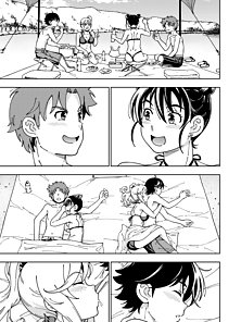 Honey Blonde: Himawari - Two couples have hentai anal sex on the beach