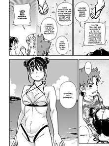 Honey Blonde: Himawari - Two couples have hentai anal sex on the beach