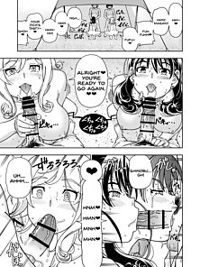 Honey Blonde: Himawari - Two couples have hentai anal sex on the beach