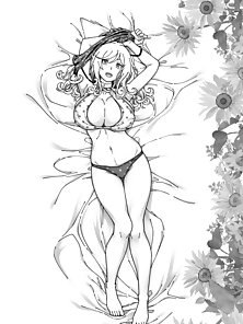 Honey Blonde: Himawari - Two couples have hentai anal sex on the beach