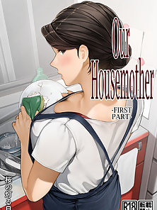 Our Housemother 1 - Busty hentai mom is double penetrated by college guys